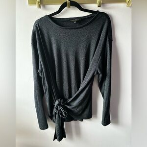 Eloquii Navy Blue Sparkle Bow Top Size 14/16